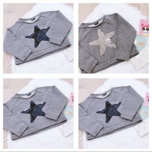 Yporque sequin star sweatshirt girls sz 10
